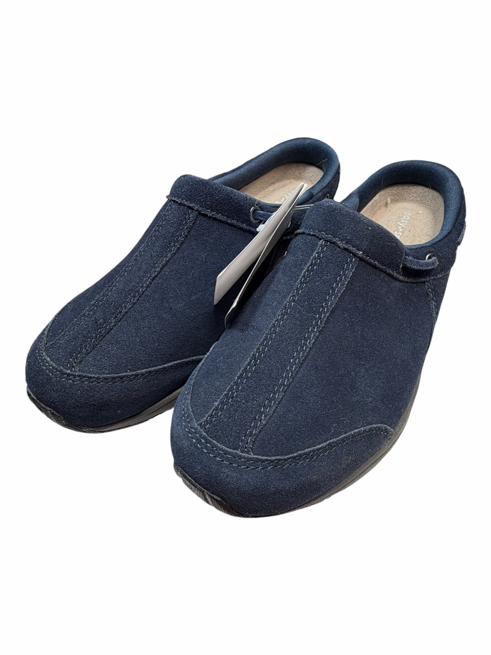 Easy Spirit Traveltime Travelport Clogs Navy Blue Suede Slip On Shoes Women’s 9W